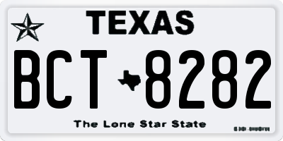 TX license plate BCT8282