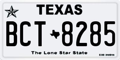 TX license plate BCT8285