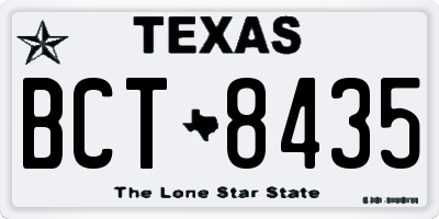 TX license plate BCT8435