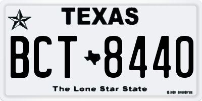 TX license plate BCT8440