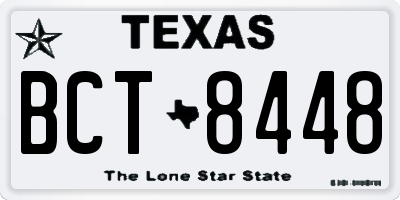 TX license plate BCT8448