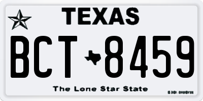 TX license plate BCT8459