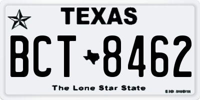 TX license plate BCT8462