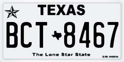 TX license plate BCT8467