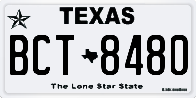 TX license plate BCT8480