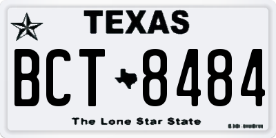 TX license plate BCT8484
