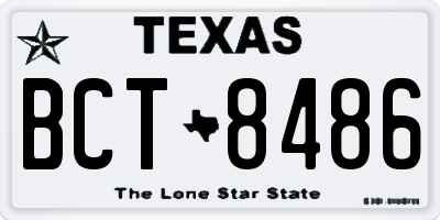 TX license plate BCT8486