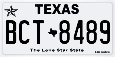 TX license plate BCT8489