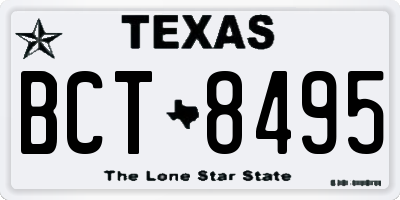 TX license plate BCT8495