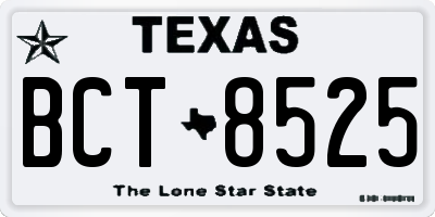 TX license plate BCT8525