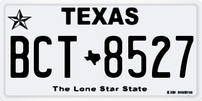 TX license plate BCT8527