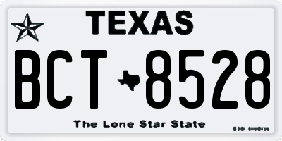 TX license plate BCT8528