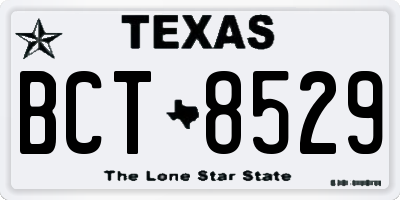 TX license plate BCT8529
