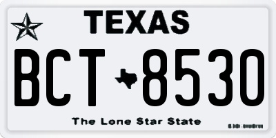 TX license plate BCT8530