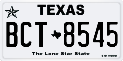 TX license plate BCT8545