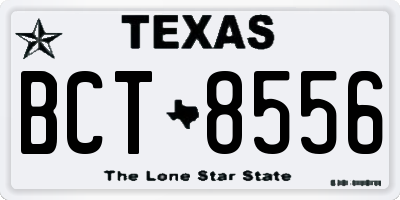 TX license plate BCT8556