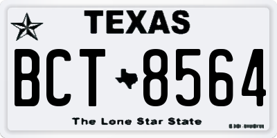 TX license plate BCT8564