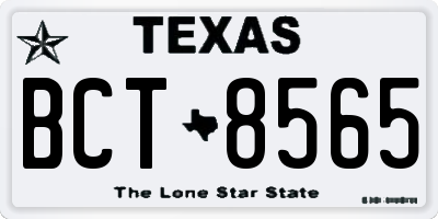 TX license plate BCT8565