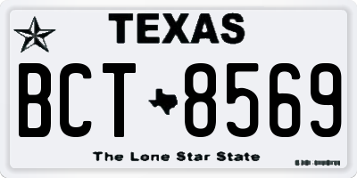TX license plate BCT8569