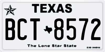 TX license plate BCT8572