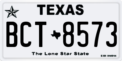TX license plate BCT8573