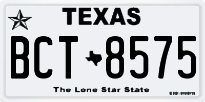 TX license plate BCT8575