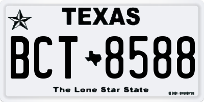 TX license plate BCT8588