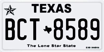 TX license plate BCT8589