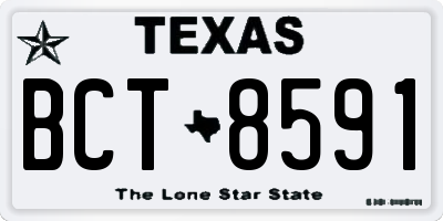 TX license plate BCT8591