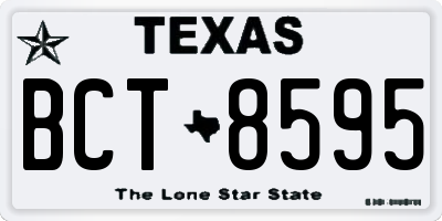 TX license plate BCT8595