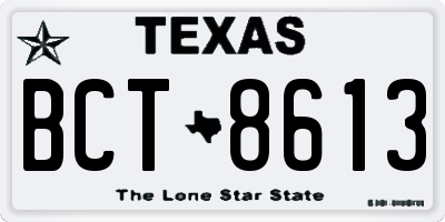 TX license plate BCT8613