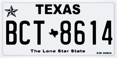 TX license plate BCT8614