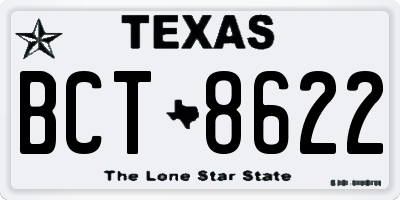 TX license plate BCT8622