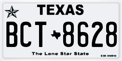 TX license plate BCT8628