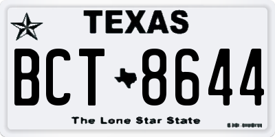 TX license plate BCT8644