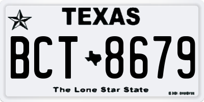 TX license plate BCT8679