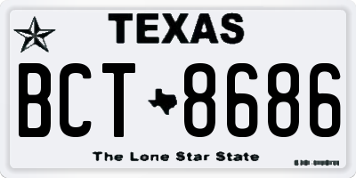 TX license plate BCT8686