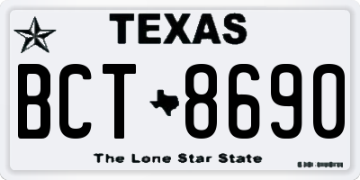 TX license plate BCT8690