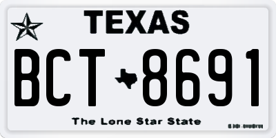 TX license plate BCT8691