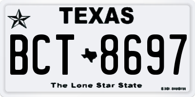 TX license plate BCT8697