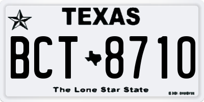 TX license plate BCT8710