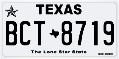TX license plate BCT8719