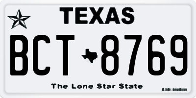 TX license plate BCT8769
