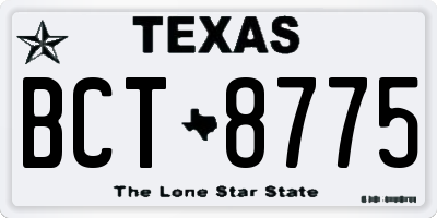 TX license plate BCT8775