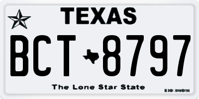 TX license plate BCT8797
