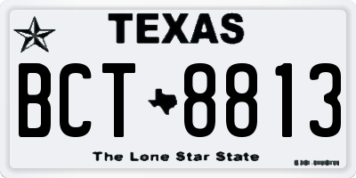 TX license plate BCT8813