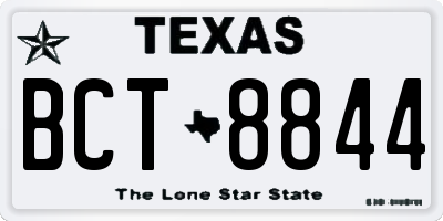 TX license plate BCT8844