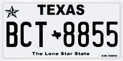 TX license plate BCT8855