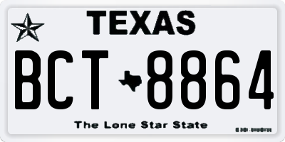 TX license plate BCT8864
