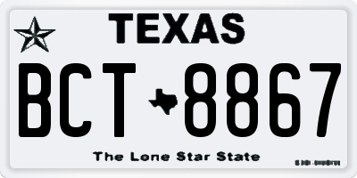 TX license plate BCT8867